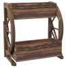 Farmhouse Wooden Wagon Wheel Fir Wood 2 Planter Garden