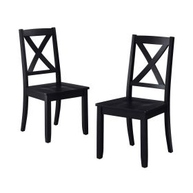 Maddox Crossing Dining Chairs, Set of 2 (Color: Black)